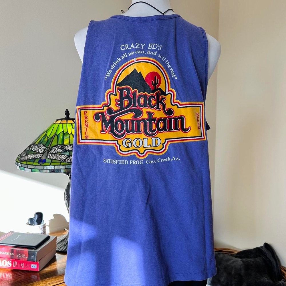 Black Mountain Gold Graphic Tank - Purple with Yellow Logo